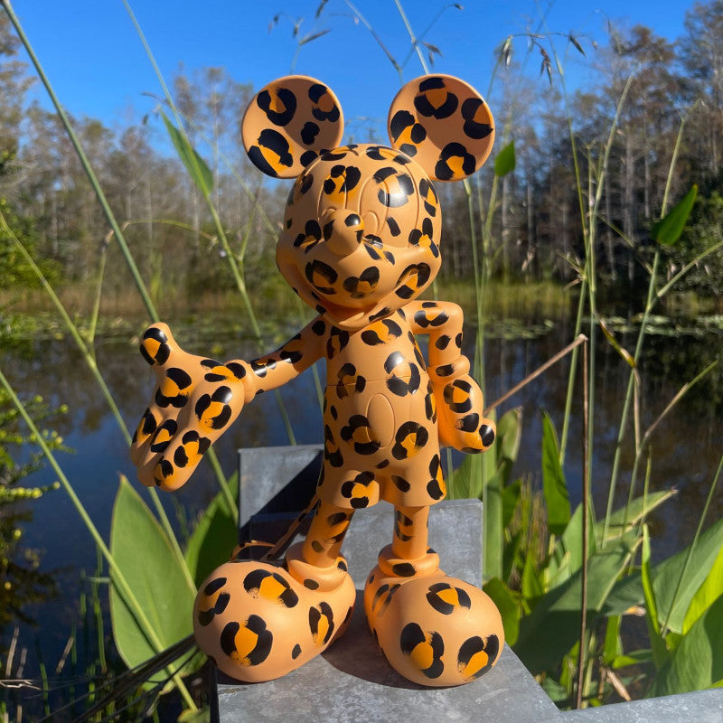 Mickey Welcome Leopard Noir 30cm