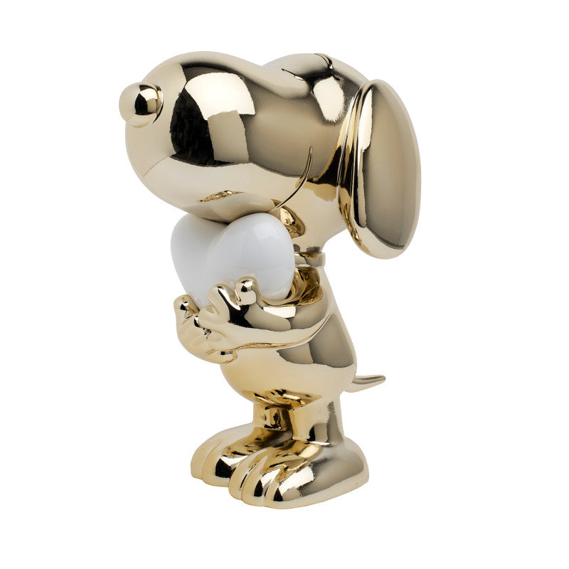 Snoopy Heart Chrome Gold/White Lacquered