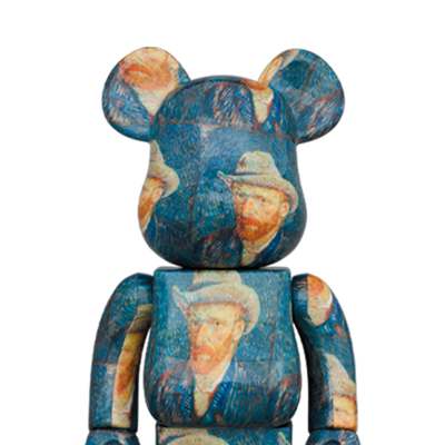 Bearbrick 400% + 100% - Van Gogh - Self-Portrait with Grey Felt Hat